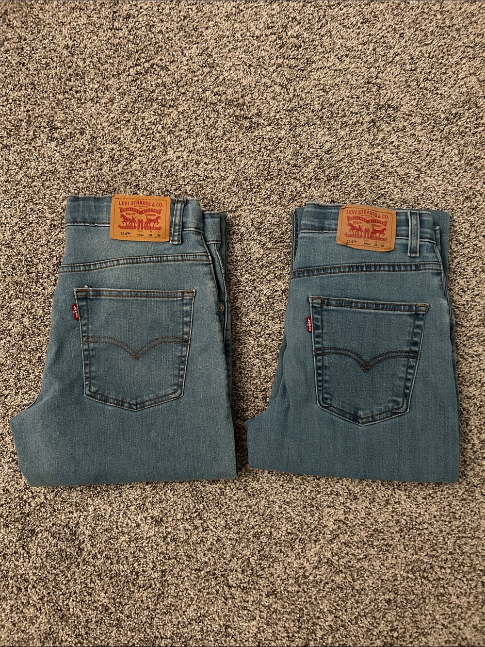 Levi's Boy’s Light Blue Straight Jeans 514 - Twin Pair